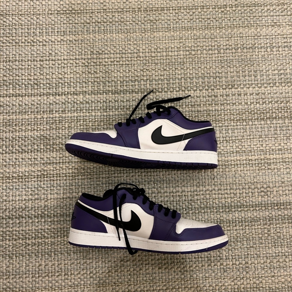 Used Air Jordan 1 Low Court Purple/ Black White